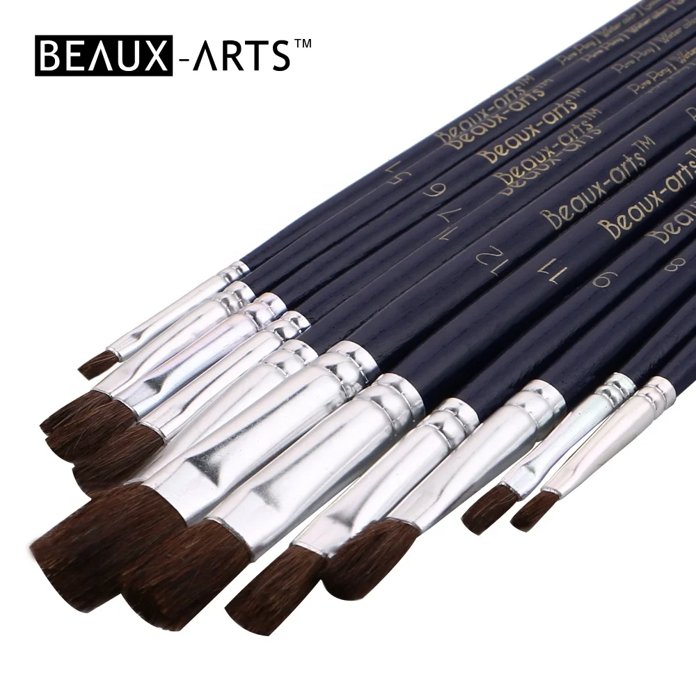 Pony Hair Watercolor Paint Brushes Watercolor Acrylic Artist Brush Set Gouache Painting
