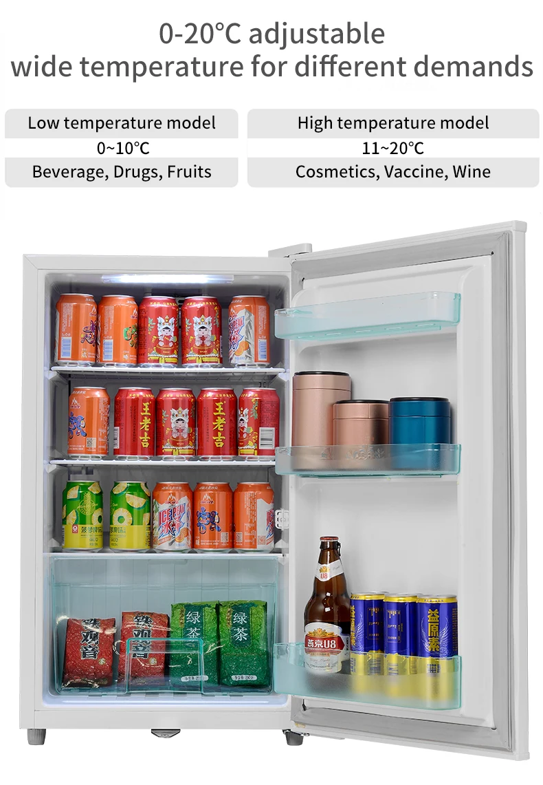 Mini Fridge Portable Compact Refrigerator Electric Cooler and Warmer 46L 6 Can for Car Boat Self-driving Camping Outdoor