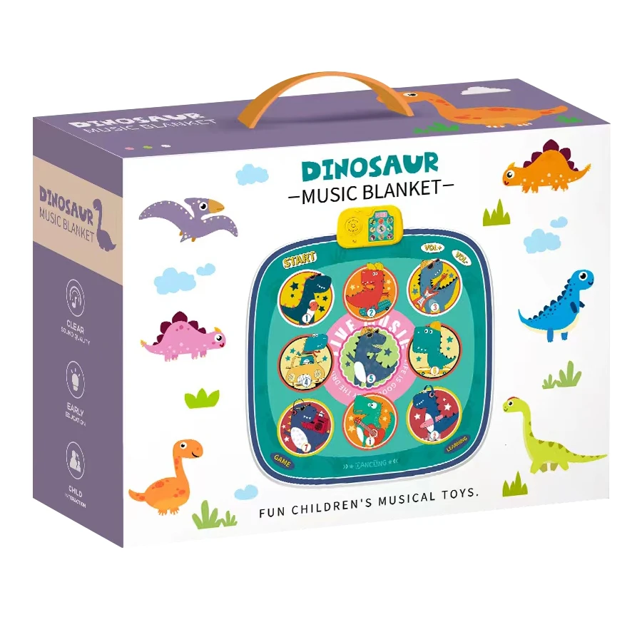 90*90 cm Musical Mat Carpet with Animal Sounds Cartoon Baby Play Mat Keyboard Foldable Piano Mat Educational Toys