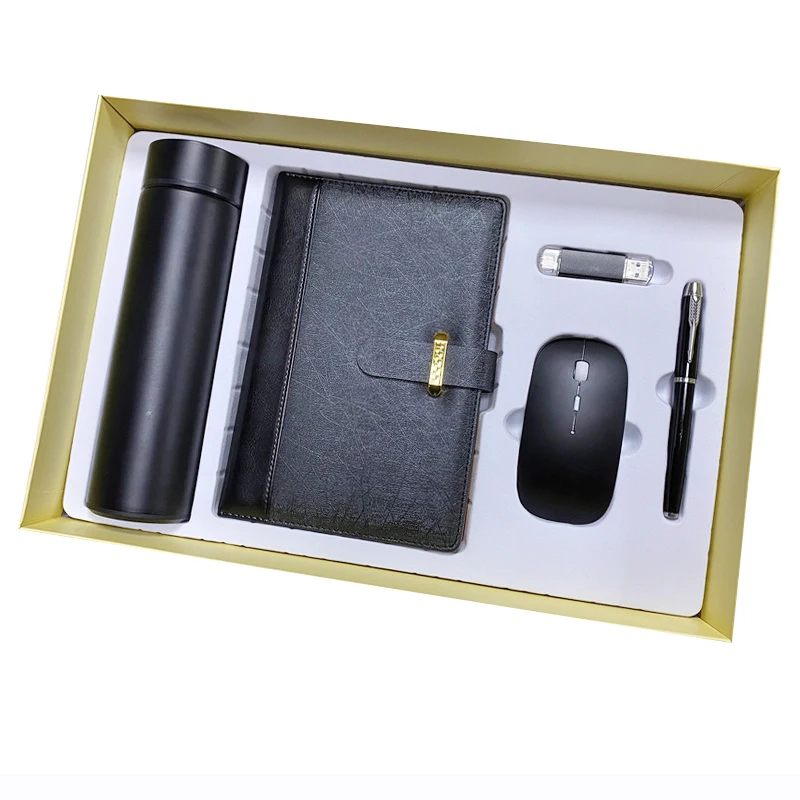 5 в 1 High-end деловая для офиса подарки беспроводная мышь 8 ГБ USB флэш-A5 блокнотов изготовленный на заказ логотип компании подарок по любому
