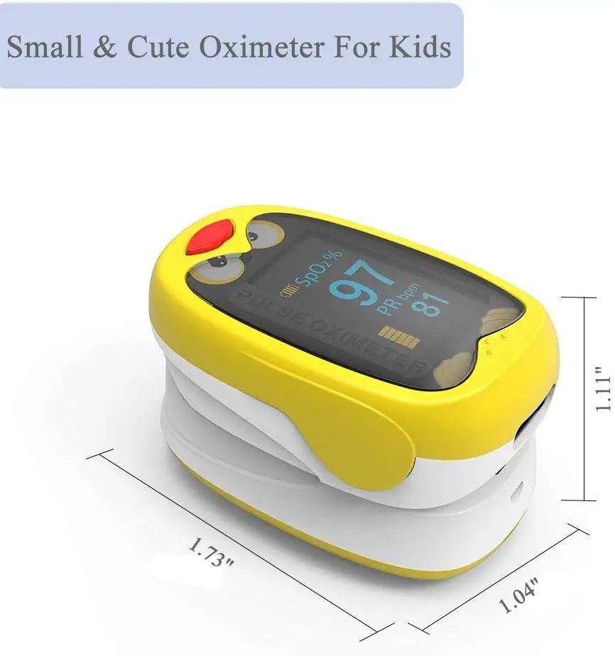 
Baby and Kids Oximeter, Rechargeable Fingertip Pulse Oximtero for Infant and Children Blood Oxygen Saturation Heart Rate Monitor 