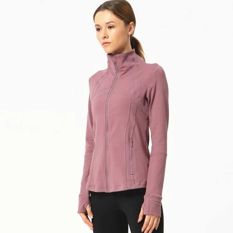 Ladies Sports Running Gym Coat Custom Fitness Long Sleeve Yoga Workout Jacket