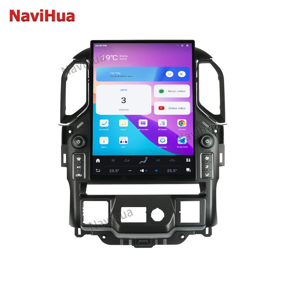 NaviHua 15.6 Inch Android Car Radio Screen For Chevrolet Silverado GMC Sierra 2019 2021 Automotive Navigation Carplay Head Unit