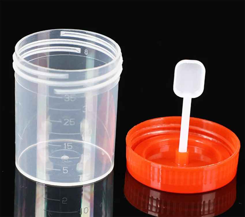 Hospital clinic use medical disposable short 16mm high specimen stool urine container medical sputum cup