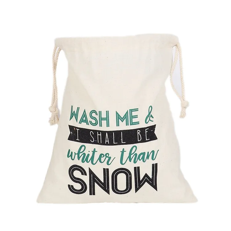 
Customized Logo Printed Soft Packaging shoes drawstring bag Muslin Natural Cotton dust Bags for Handbag 
