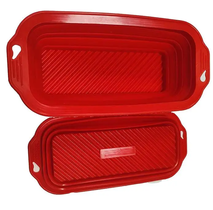 new patent design Customized Rectangular silicone toast mold sushi maker soap molds Toast Box fold toast mold