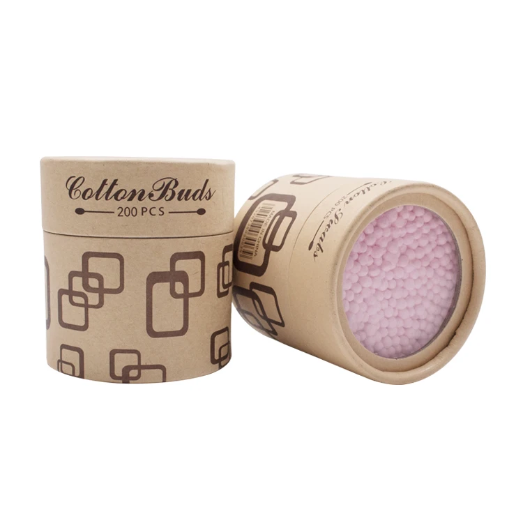 
200pcs pink biodegradable cotton swabs disposable cleansing cotton buds double-ended ear cleaning cotton swab 