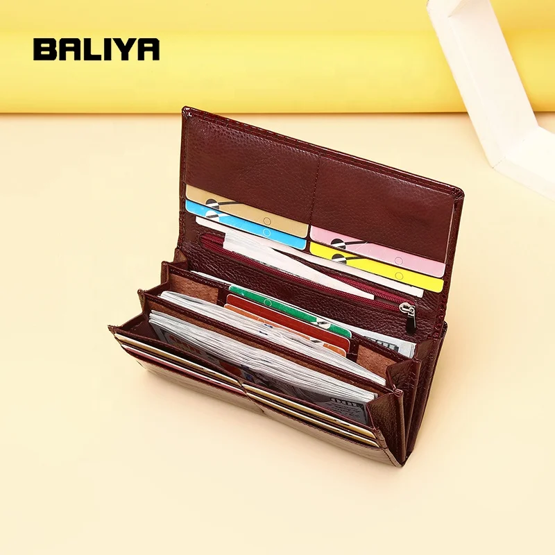 BALIYA кошелек с узором аллигатора, женские длинные кошельки на заказ с металлическим зажимом для женщин, кошелек с держателем для карт