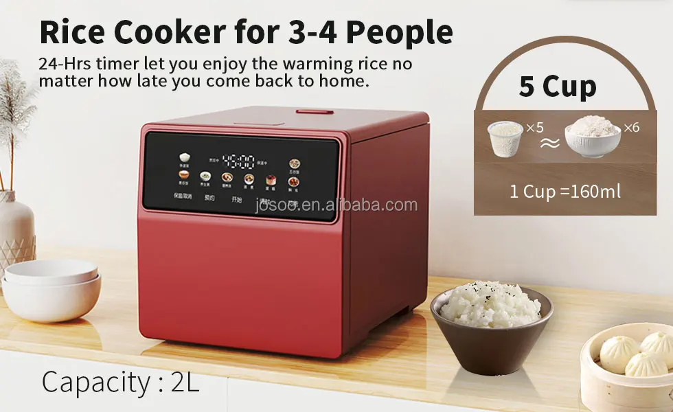 Kitchen Apppliance  Electric Rice Cooker 2l Carbon Curing Chamber Cooking Device for Kitchen