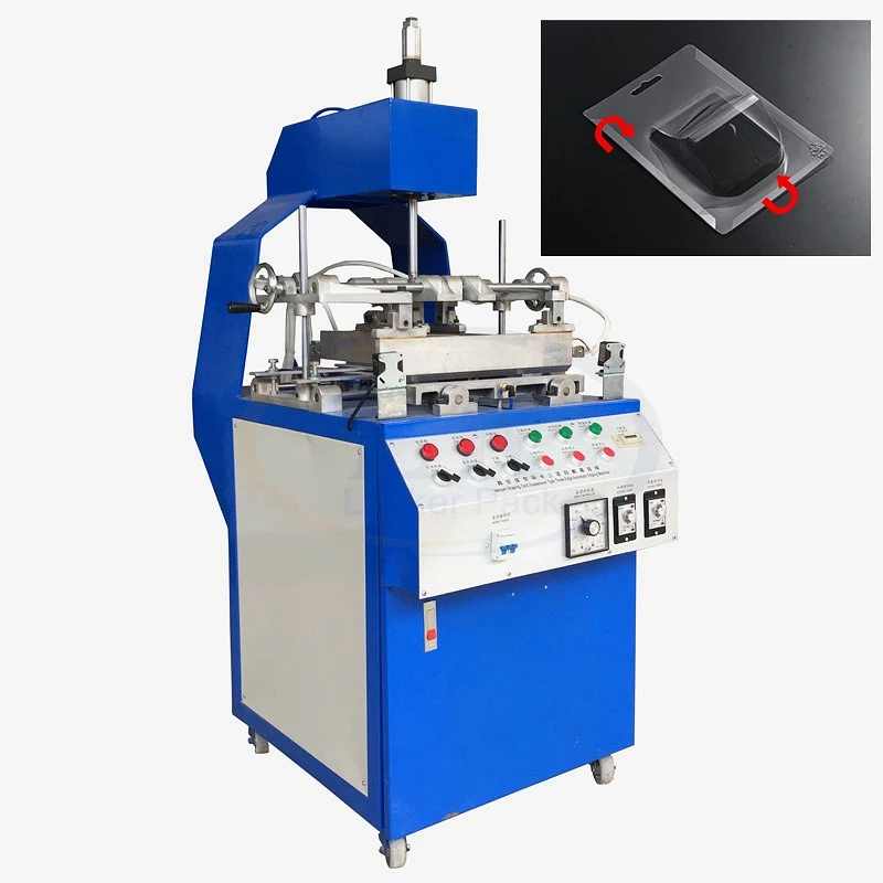 PVC PET c paper card packing 3 side edge folding machine for lip gloss insert paperboard