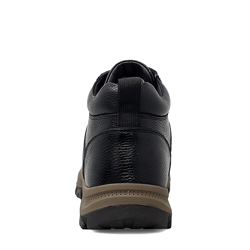 
2019 New Winter real leather neb ankle sneakers Faux Fur lining snow boots warm shoes outdoor Martin boots for men 