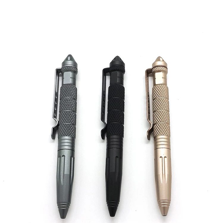 Outdoor Tactical Pen Multi-function Aluminum Tool Ballpoint Pens Pocket Emergency EDC Tool with Tungsten Tip Custom Logo