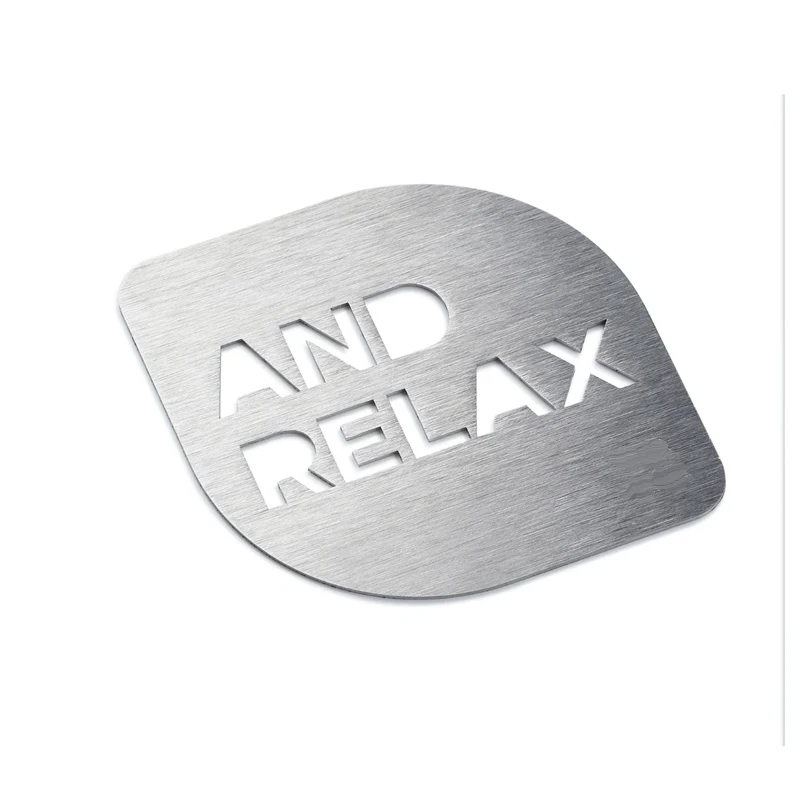 Custom Wholesale Reusable Coffee Cappuccino Milk Foam Latte Art Stencils Decorating Tool Stainless Steel Coffee Stencil
