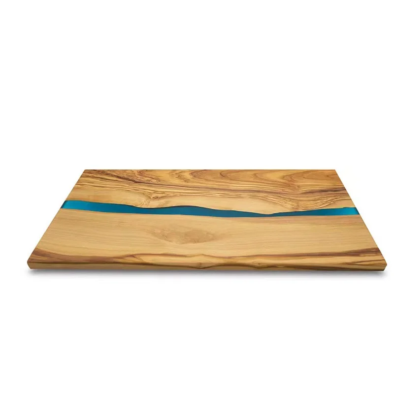 Natural Olive Wood Chopping Board Phenolic Epoxy Resin Cutting Block For Kitchen Serving Home Usage