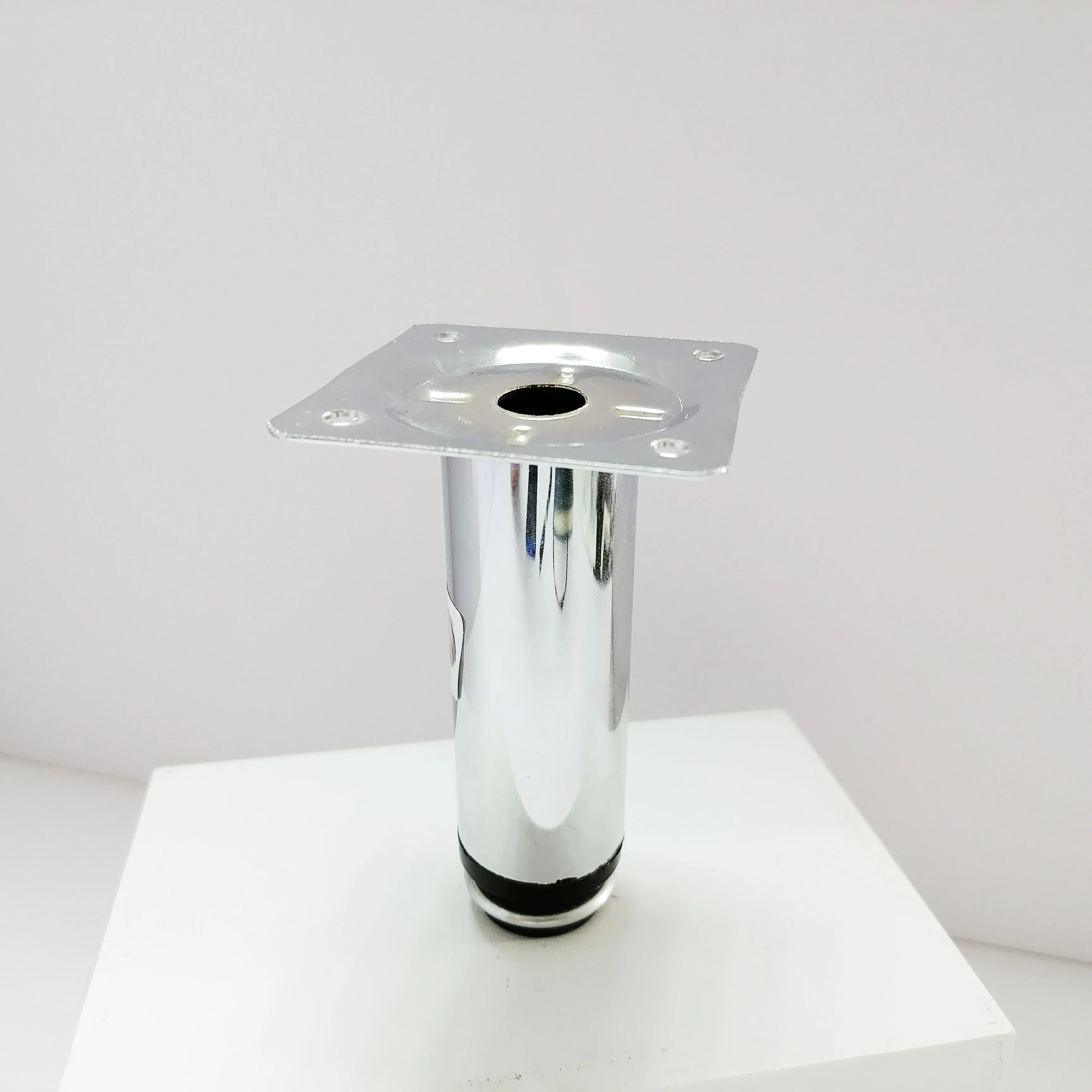 Factory custom 80mm 100mm 120mm metal chrome iron steel sofa legs accessories round sofa legs for furniture