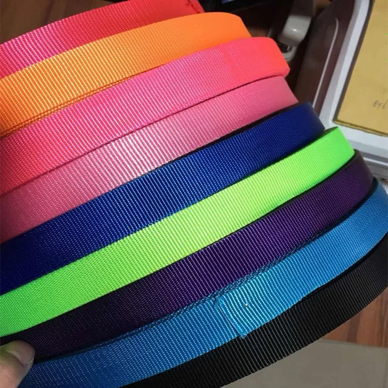 Bulk Stock 2cm 2.5cm 3/4' 1 Inch Wide Dog Leash Nylon Webbing for Dog Collar and Leash