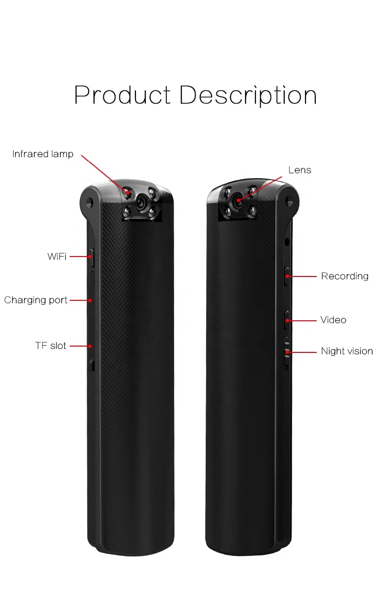 Portable 1080P Full HD Very Very Small Body Worn Camera With Voice Recorder