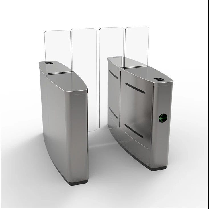 China High Grade Intelligent Automatic RFID Card Access Control Full Height Acrylic Barrier Sliding Turnstile Price Gate