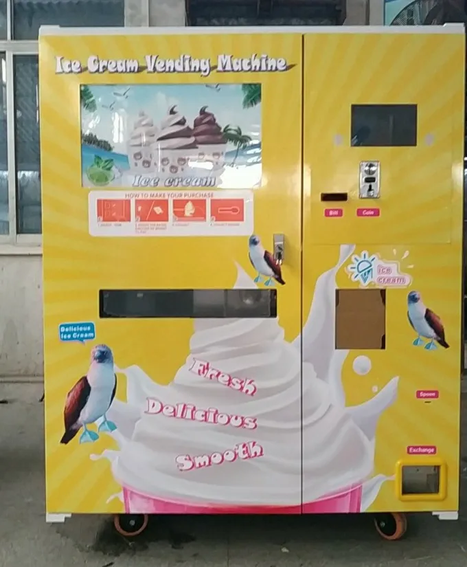 Hommy high quality commercial auto ice cream vending machine HM766