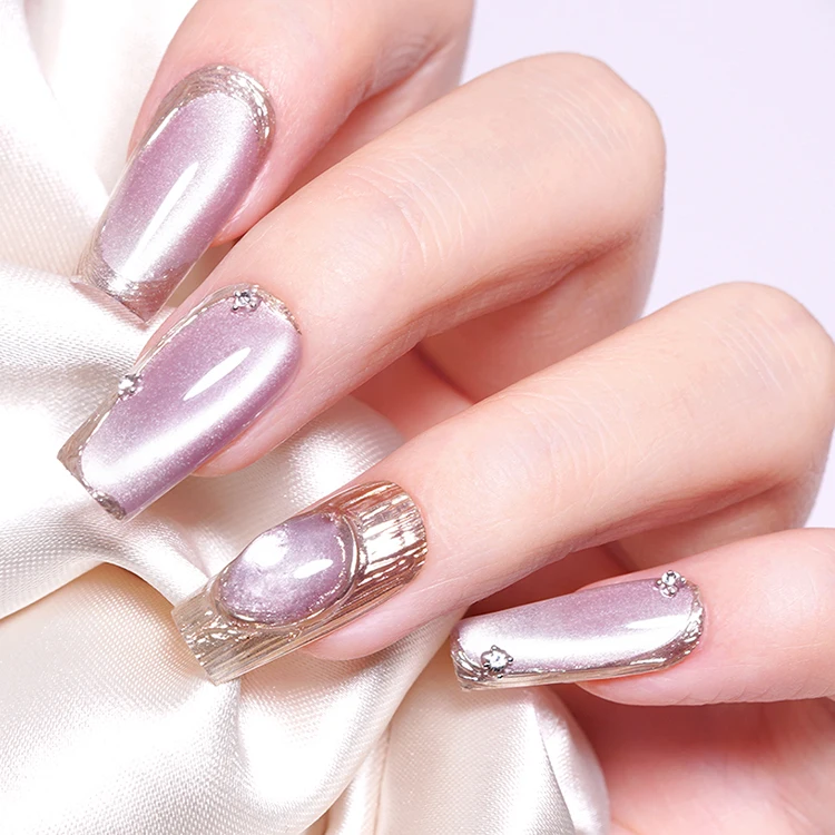 Hot Selling 120 On-Trend Seasonal Colors High Shine Crystal Cat Eye Series Manicure Led Gel Wholesale Vegan Nail Polish Gel