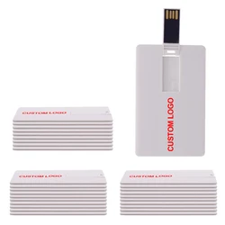 High Quality USB Flash Drive 16GB 32GB Memory Stick Pen Drive 64GB 16GB 4GB Memoria U Disk Credit Card Business Gift