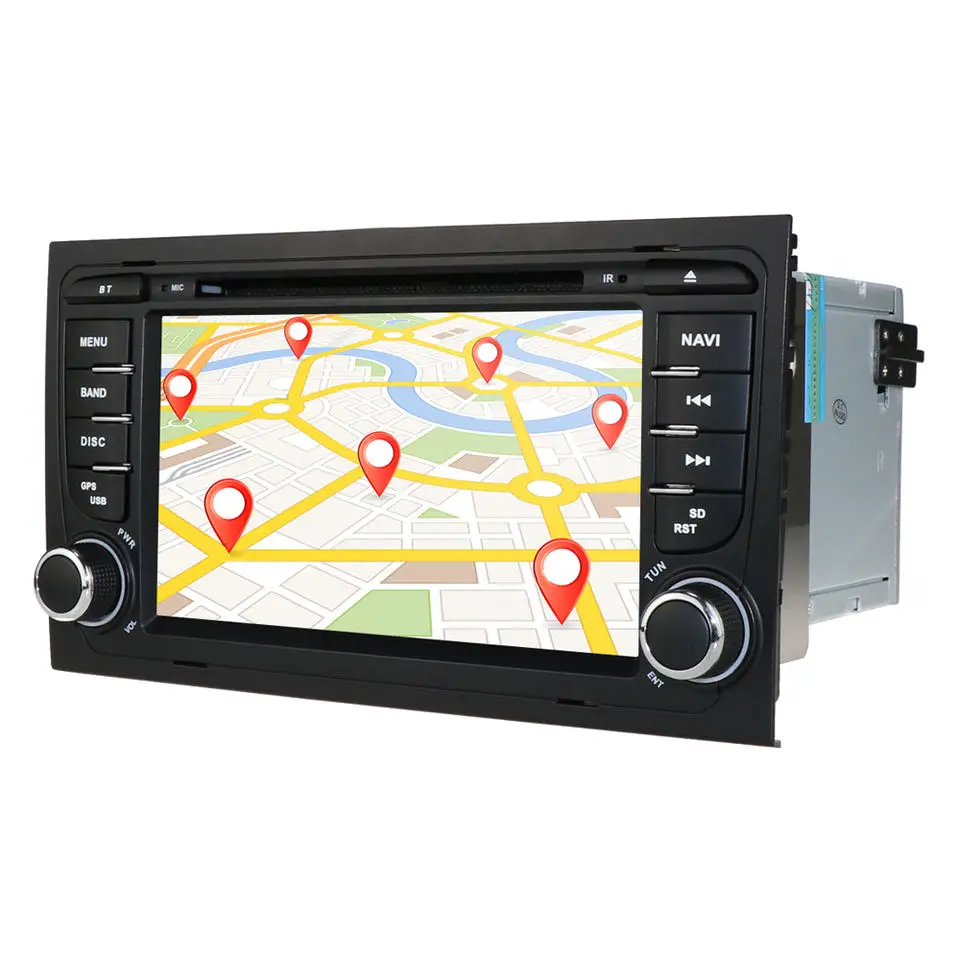 iPoster hot seller double din 7inch touch screen IPS car DVD player for Audi A4 B6 B7 car gps navigation with  HD mirror link