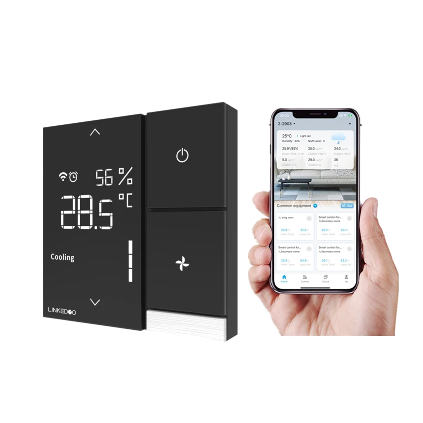 Wifi Smart Weekly Programmable Room Alexa Home Thermostat For Air Conditioner and floor heating
