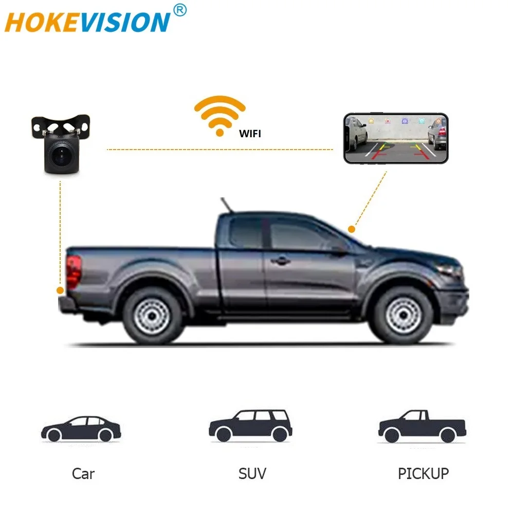 APP WiFi Reverse camera HD AHD Parking Night Vision hd ahd 1080p IP68 Waterproof Rear Back view camera for Iphone IOS Android