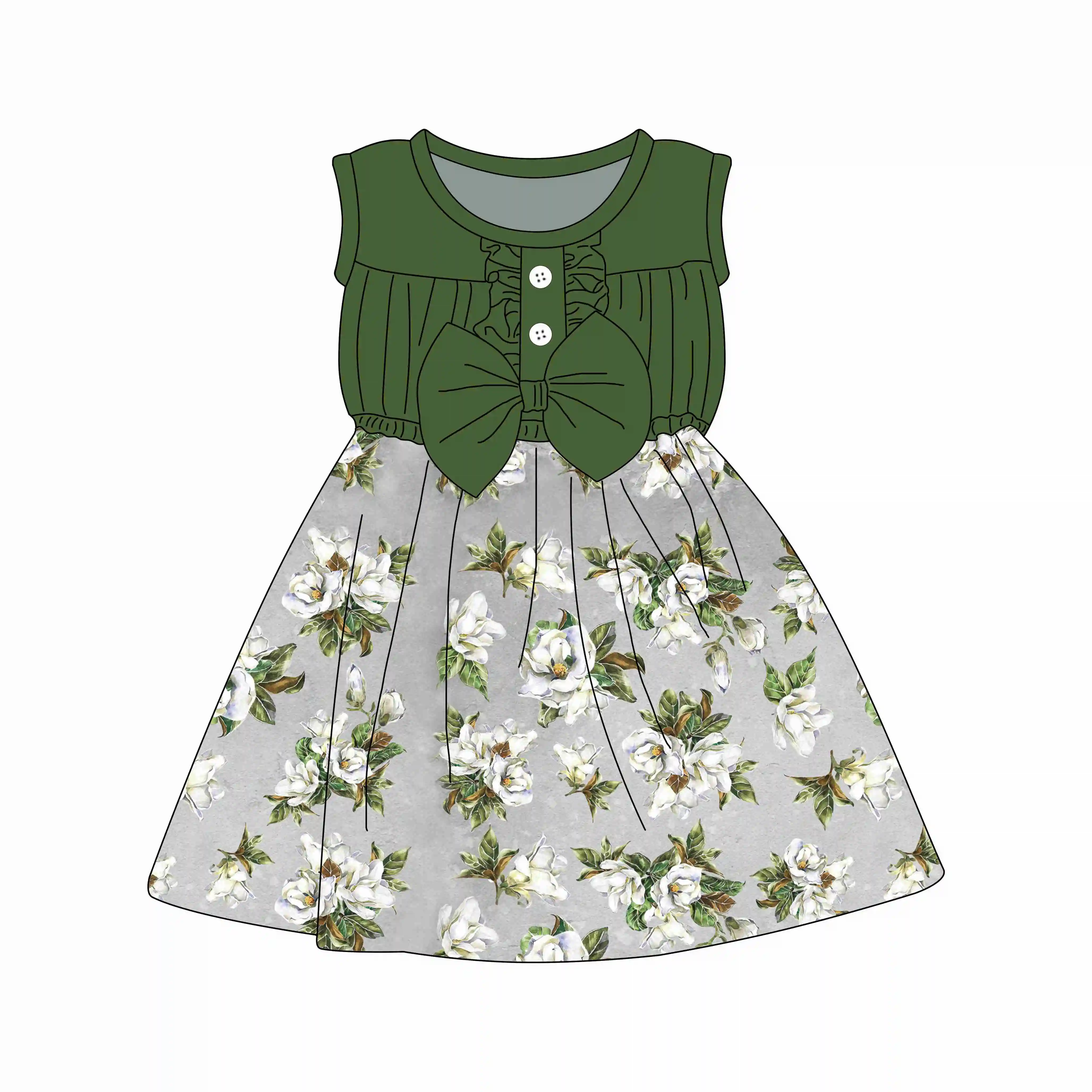 Qingli ODM Baby Girl Princess Dresses Children Girl Custom Flower Patchwork Tulle Party Dress