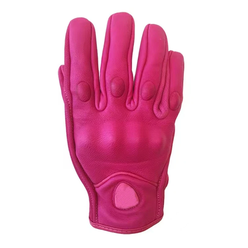 newest Women Retro Leather Motorcycle Riding Gloves Touch Screen Motocross Racing Gloves Bike Bicycle Off road Gloves