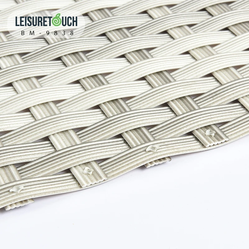 Leisure Touch Rattan Free Sample Outdoor Furniture white plastic synthetic imitation rattan material wicker pe rattan