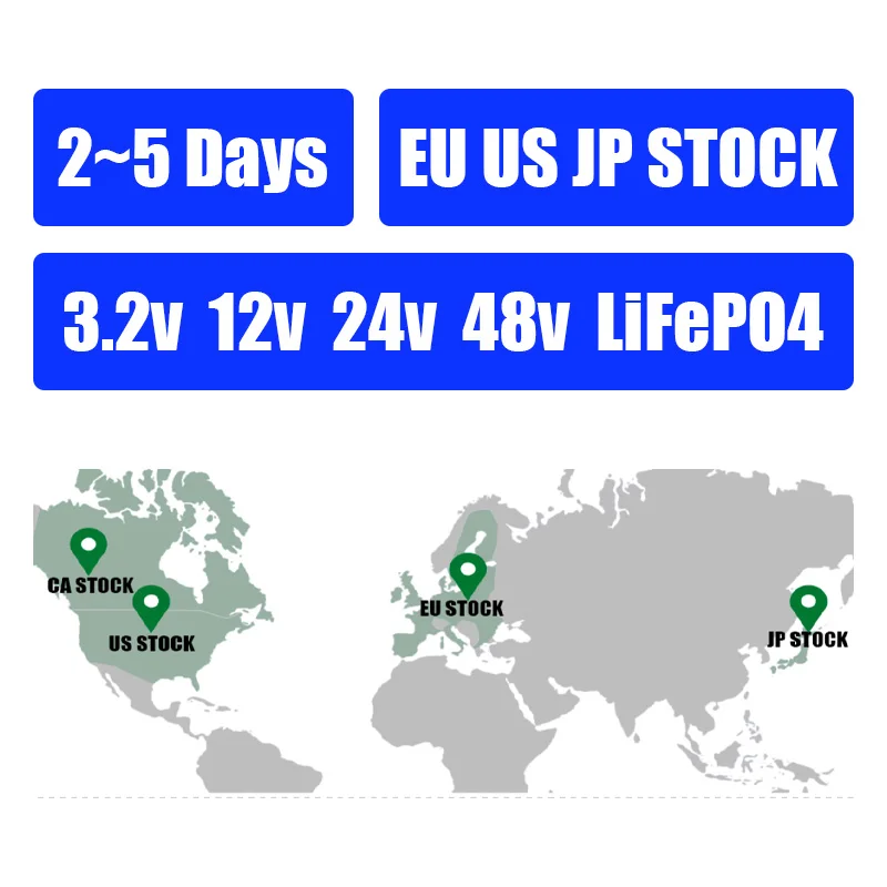 EU Stock 3.2V 320Ah Lifepo4 Battery 340Ah 10000 Cycles Grade A LFP Rechargeable DIY 12V 24V 48V RV EV Boat Yacht Vans Cells Pack