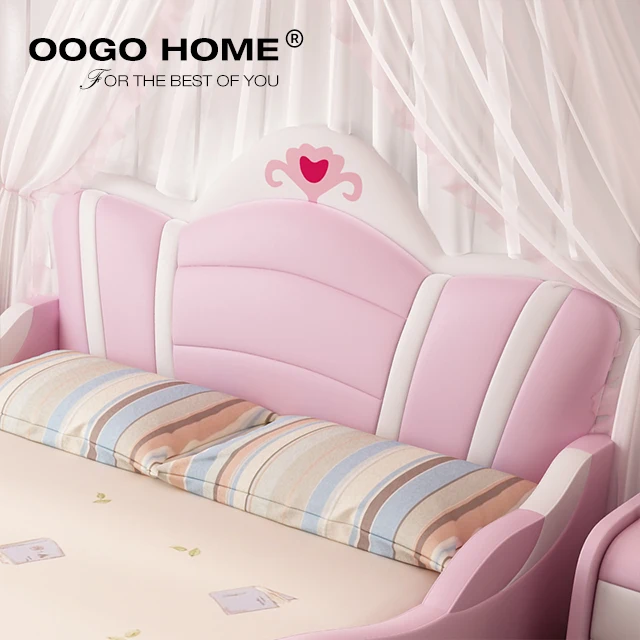 
Wooden cartoon single bed children furniture sets for love 