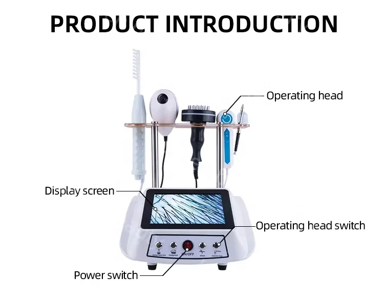 High Frequency Scalp Analyzer Hair Loss Treatment Hair Oxygen Therapy Growth Machine