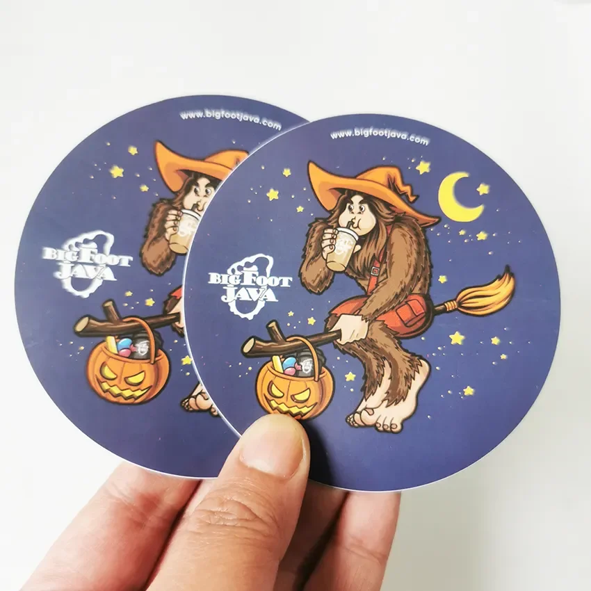 Promotional Custom Waterproof Vinyl Paper Printing Packaging Label Sticker Decal  Die Cut Logo Stickers