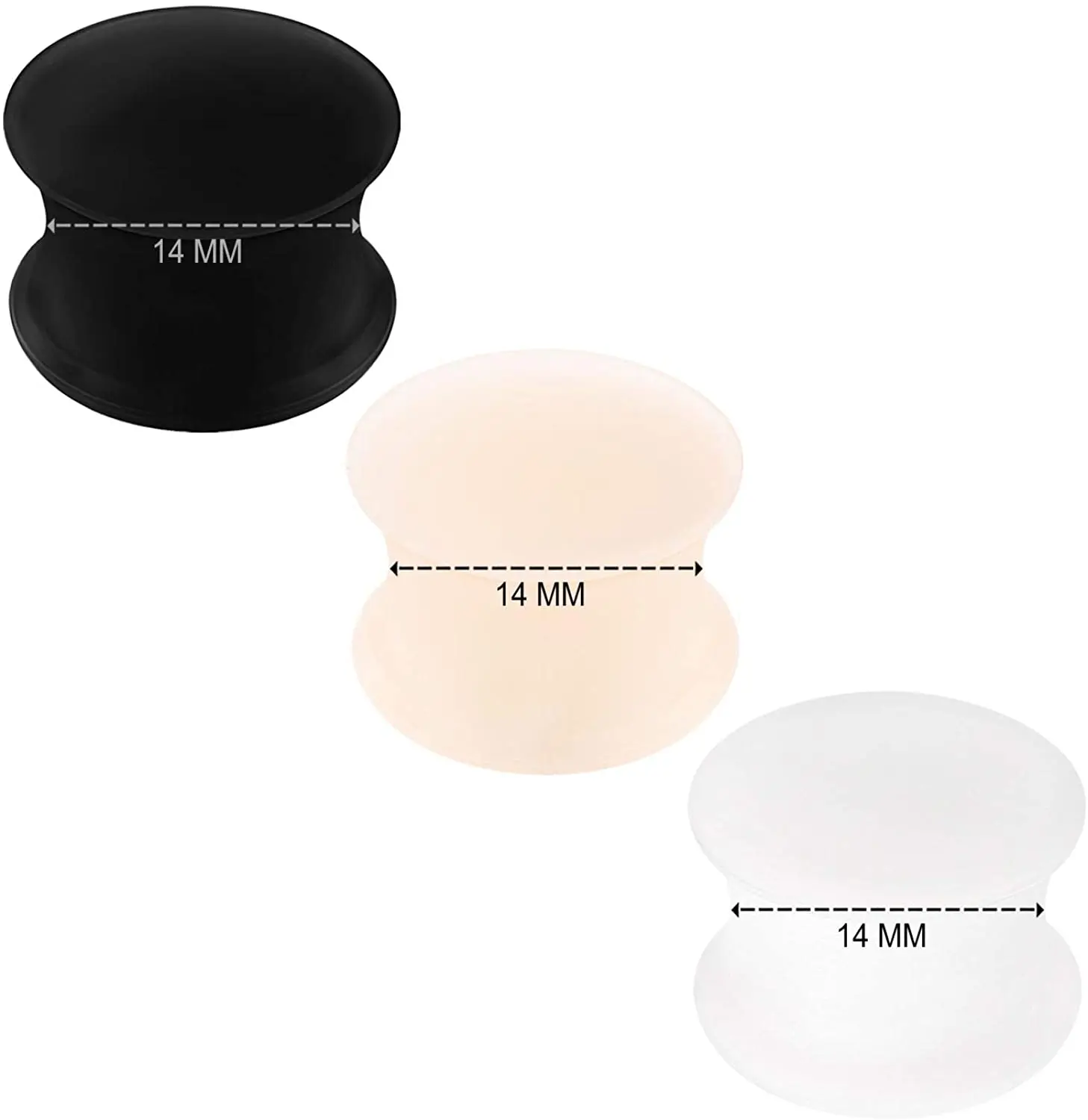 Fashion Ear Plugs Flesh Tunnels Gauges Silicone Piercing Jewelry Skin Color Double Flare Ear Plug Flesh Tunnel