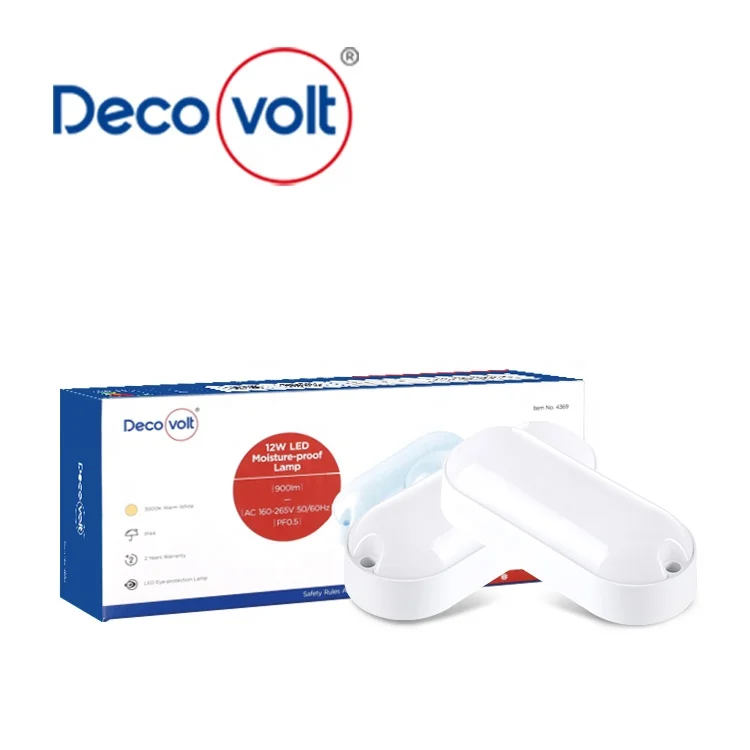 LED Round Ellipse Room Plastic Waterproof Dust-proof Anti -mosquito Oval Outdoor Wall Lamps LED Ceiling Bulkhead Light