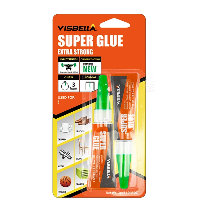 Visbella Factory Price Quick Dry Plastic Bottle 502 Cyanoacrylate Adhesive Super Glue