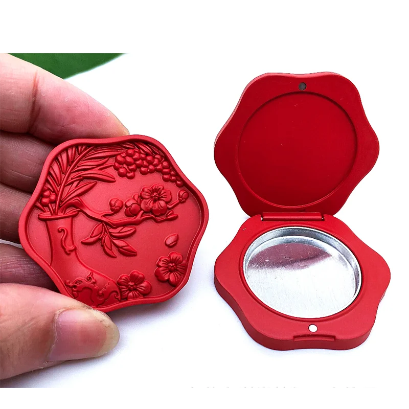 magnetic refill metal perfume compact