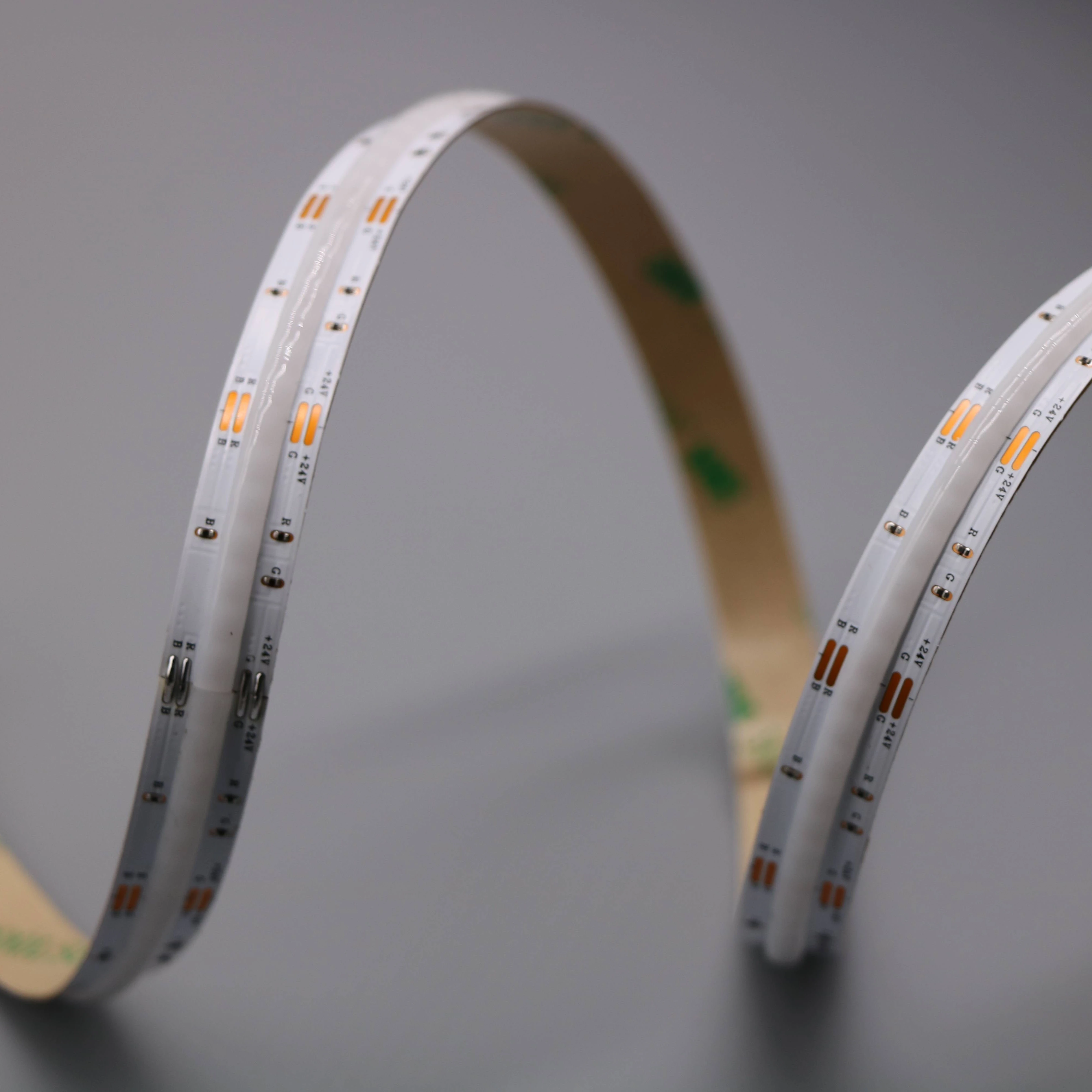 Cob Rgb Led Strip Light 14w High Quality Colorful 5m 24v Smart Cob Led Strip 840leds/m High Brightness Flexible Led Light