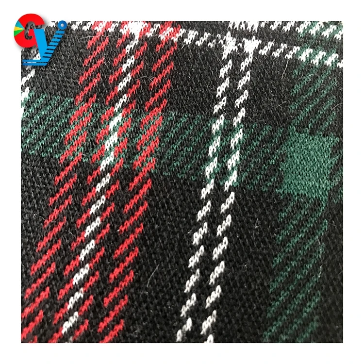 2020 Winter Jacquard Check Pattern Knitting Fabric Plaid