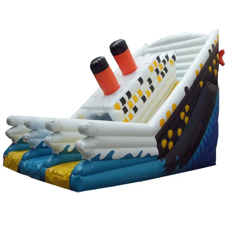 Commercial Qatar Purple Largest Large Inflatable Titanic Slide For Sale