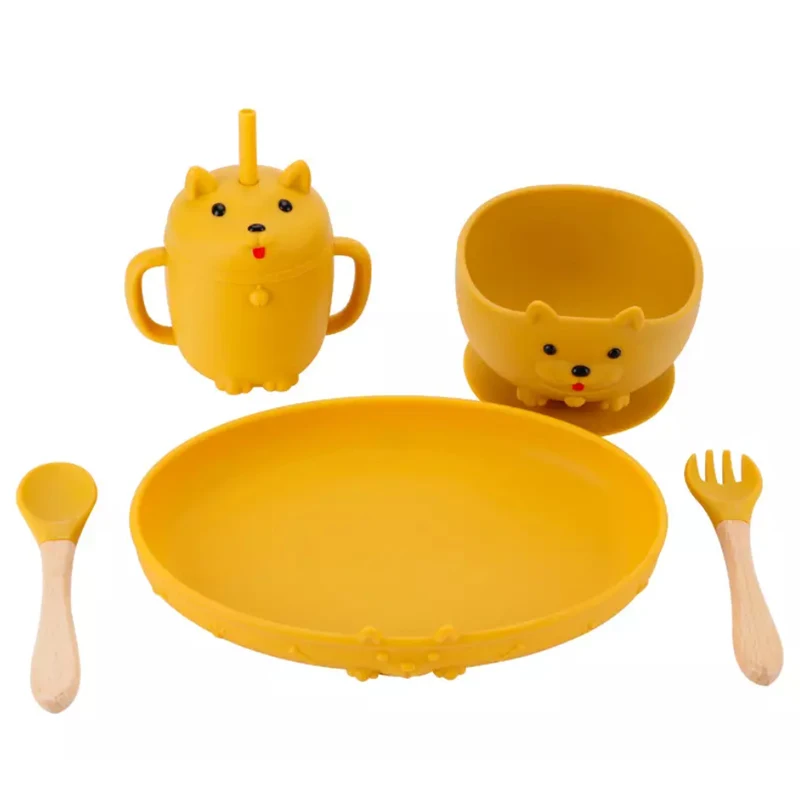 5 шт./набор, силиконовая посуда для кормления младенцев