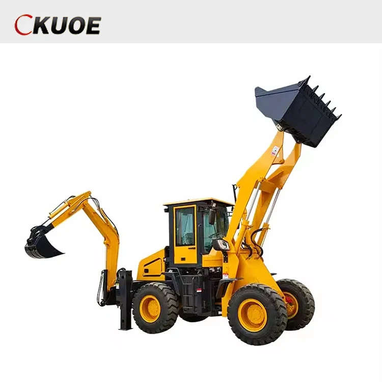 Hot sale Mini Tractor Backhoe Loader Cheapest small 4x4 Small farm Excavator Digger on