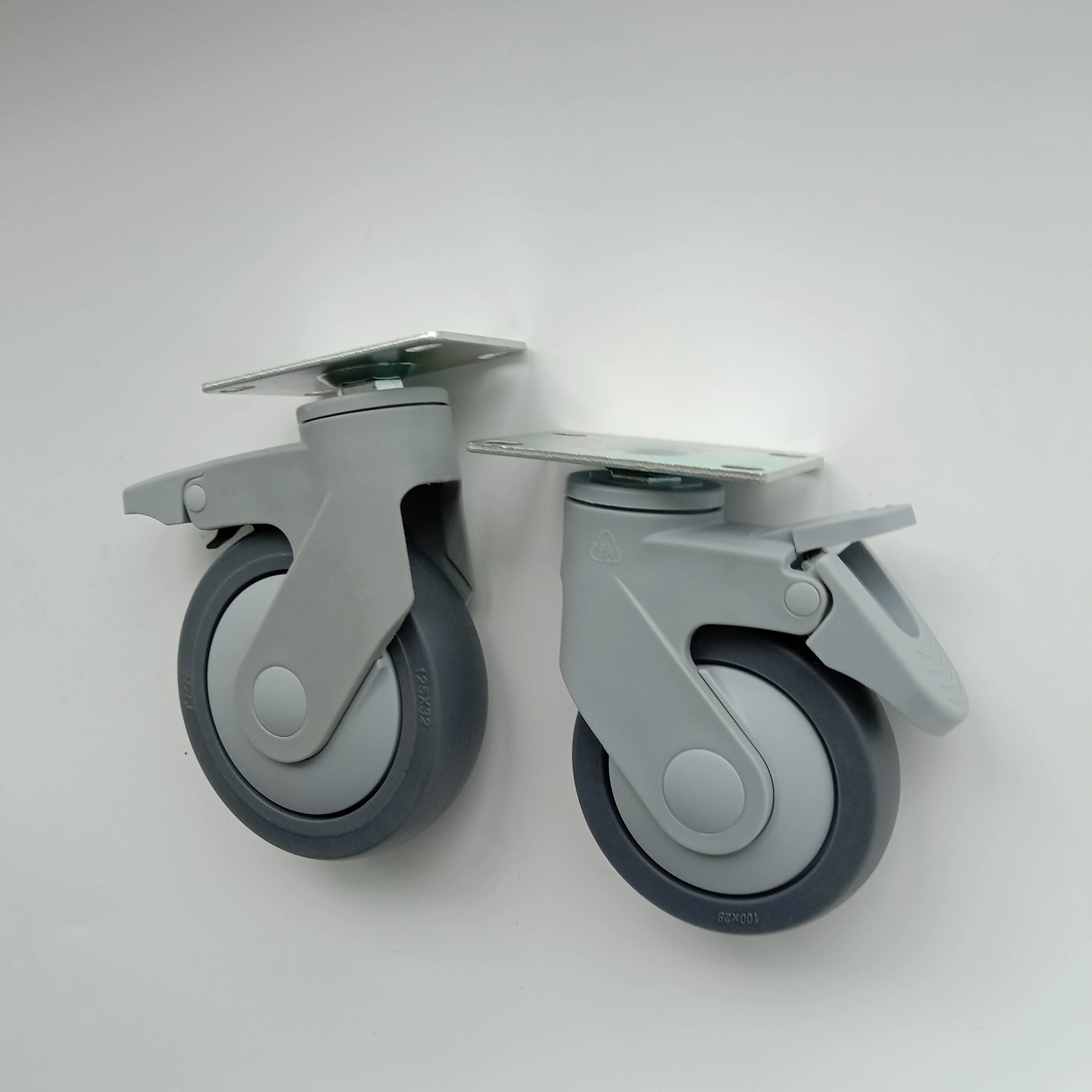 wholesale thread stem caster wheel 4 5 inch manufacturer medical bed caster wheels plastic