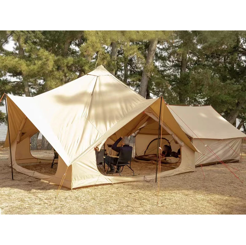 OEM Pyrmaid shape tent extended type tc fabric 6-8 person party event family travelling tent