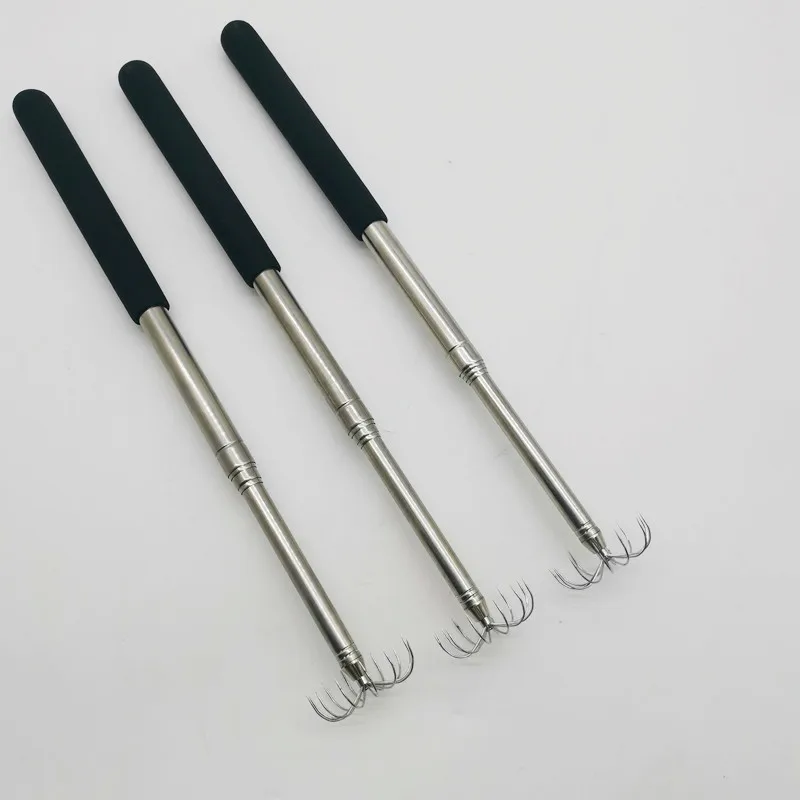 Телескопическая опора из нержавеющей стали с крючком для удочки