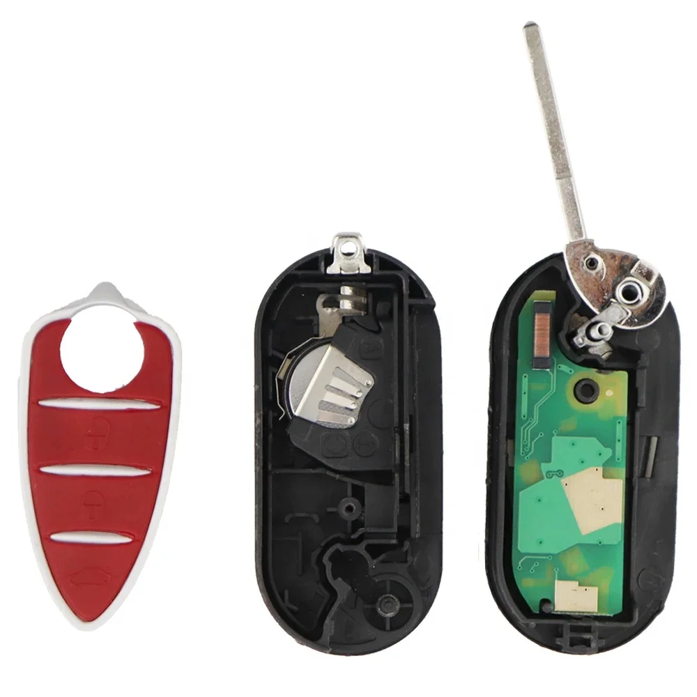 High Quality 2008-2016  Flip Remote Key for Alfa Romeo  Auto Key  with 3 Button  433MHZ DELPHI System LTQF12AM433TX