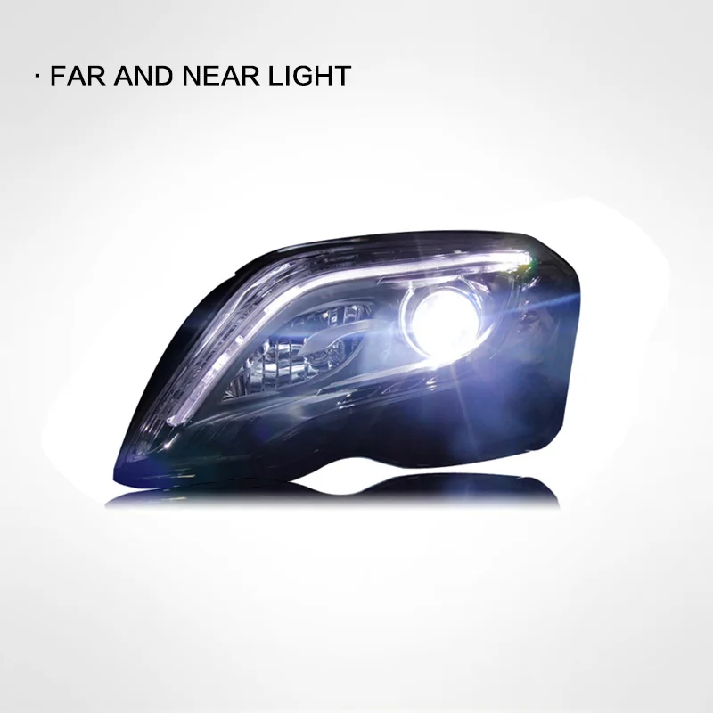 LINK-TO Suitable For Mercedes-Benz GLK Headlight Assembly Glk200 260 Modified High-match LED Daytime Running Light Lens Xenon