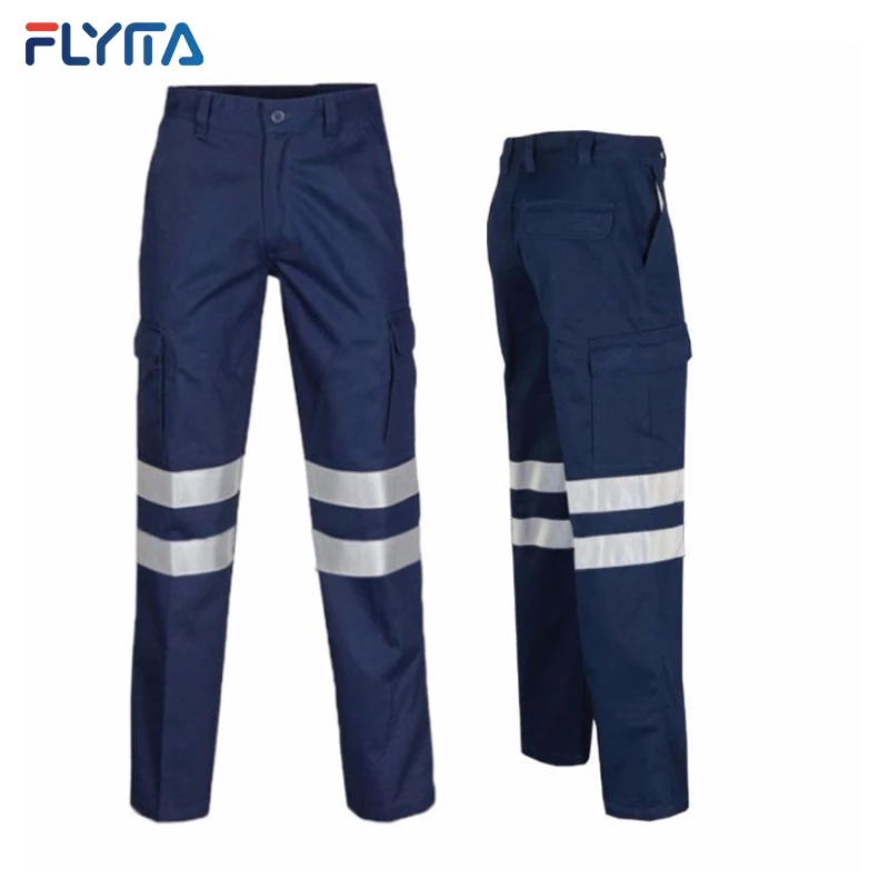 Custom Overalls Mechanic High Visibility Mens Cargo Outdoor Work Cloths OEM Work Wear  Uniform Reflective Safety Clothing